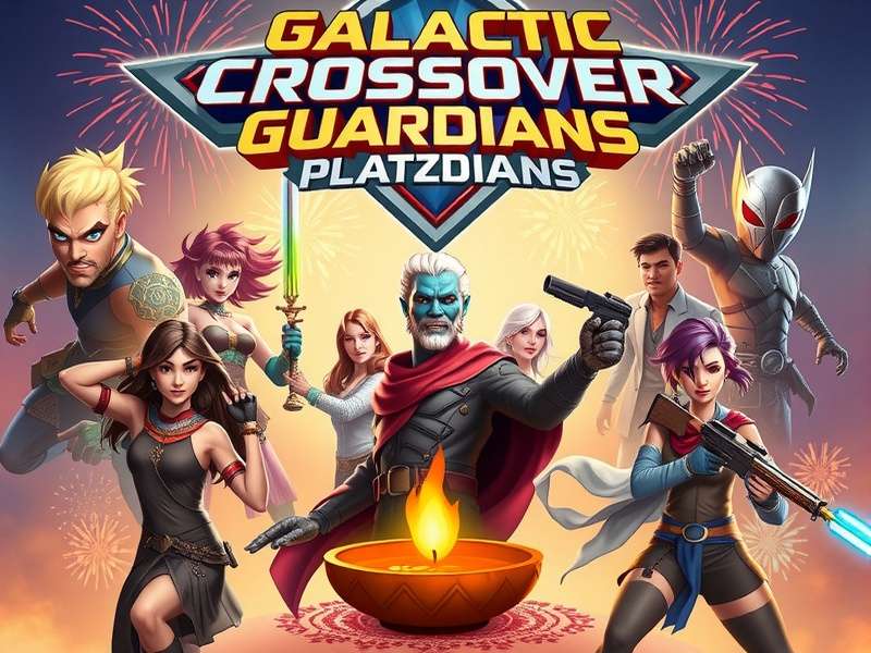 Galactic Crossover Guardians Diwali event with colorful fireworks and Indian-inspired characters